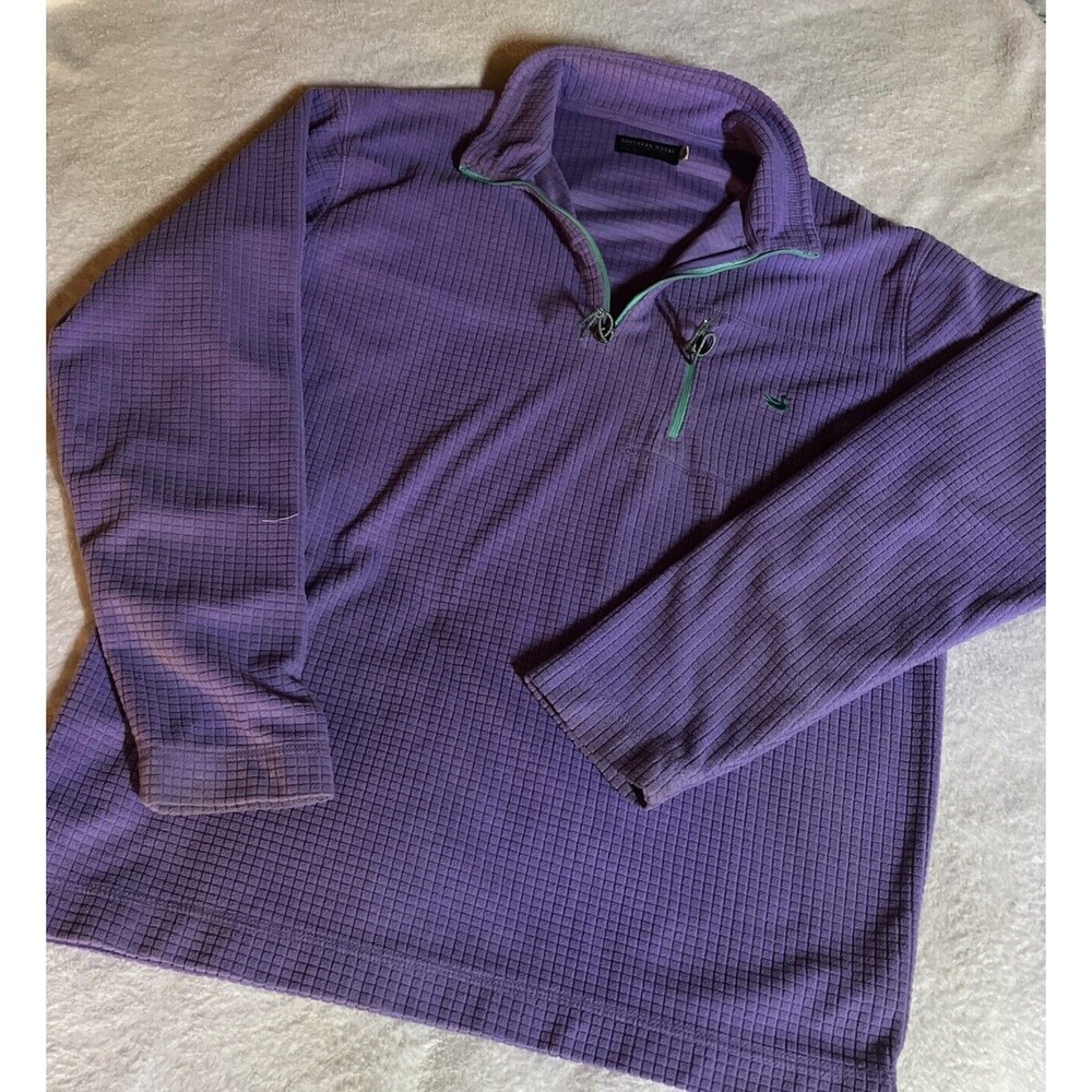 Southern Marsh Fieldtec Sweater Women's Sz Large Purple 1/4 Zip Fleece Pullover